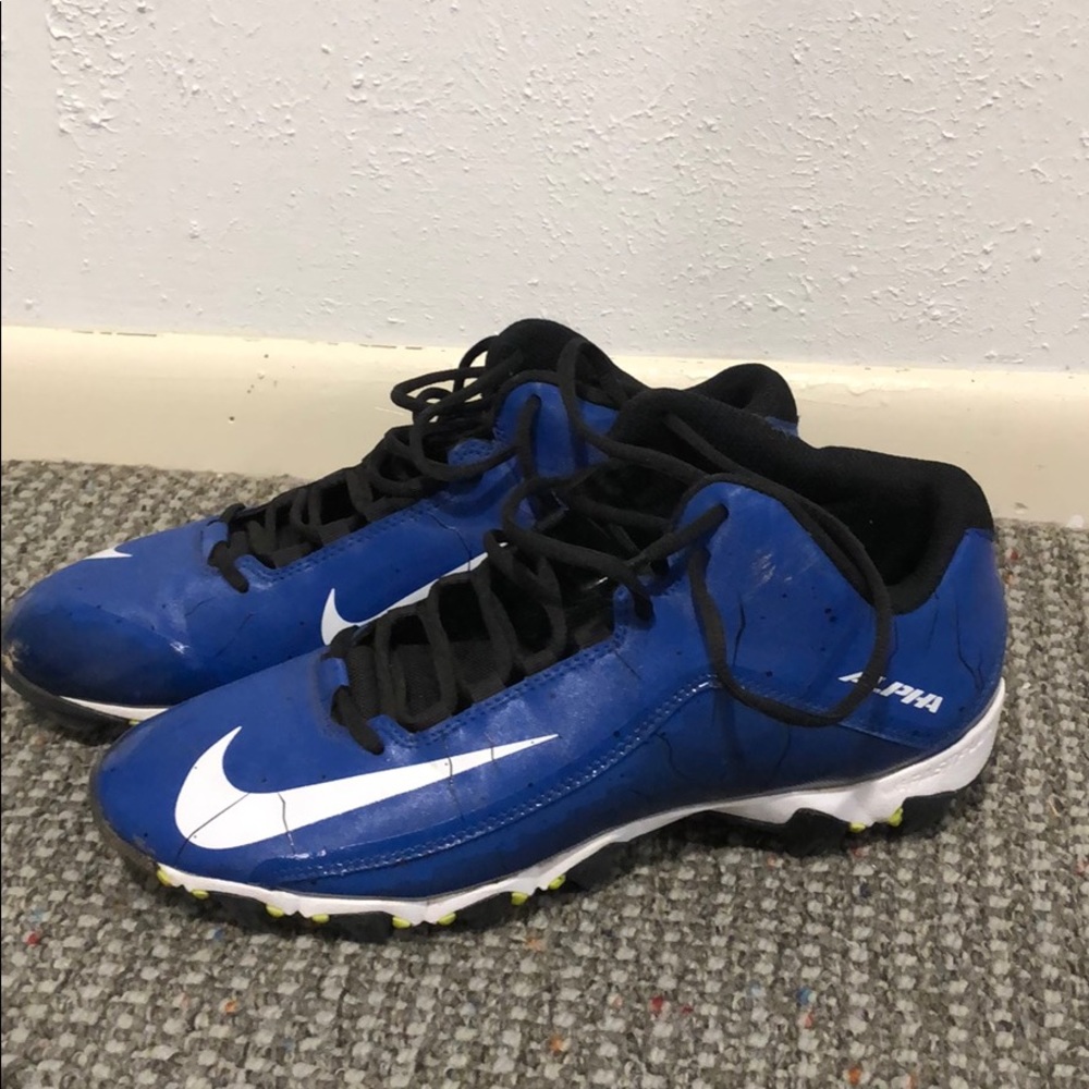Blue Alpha Nike Baseball Cleats RARE